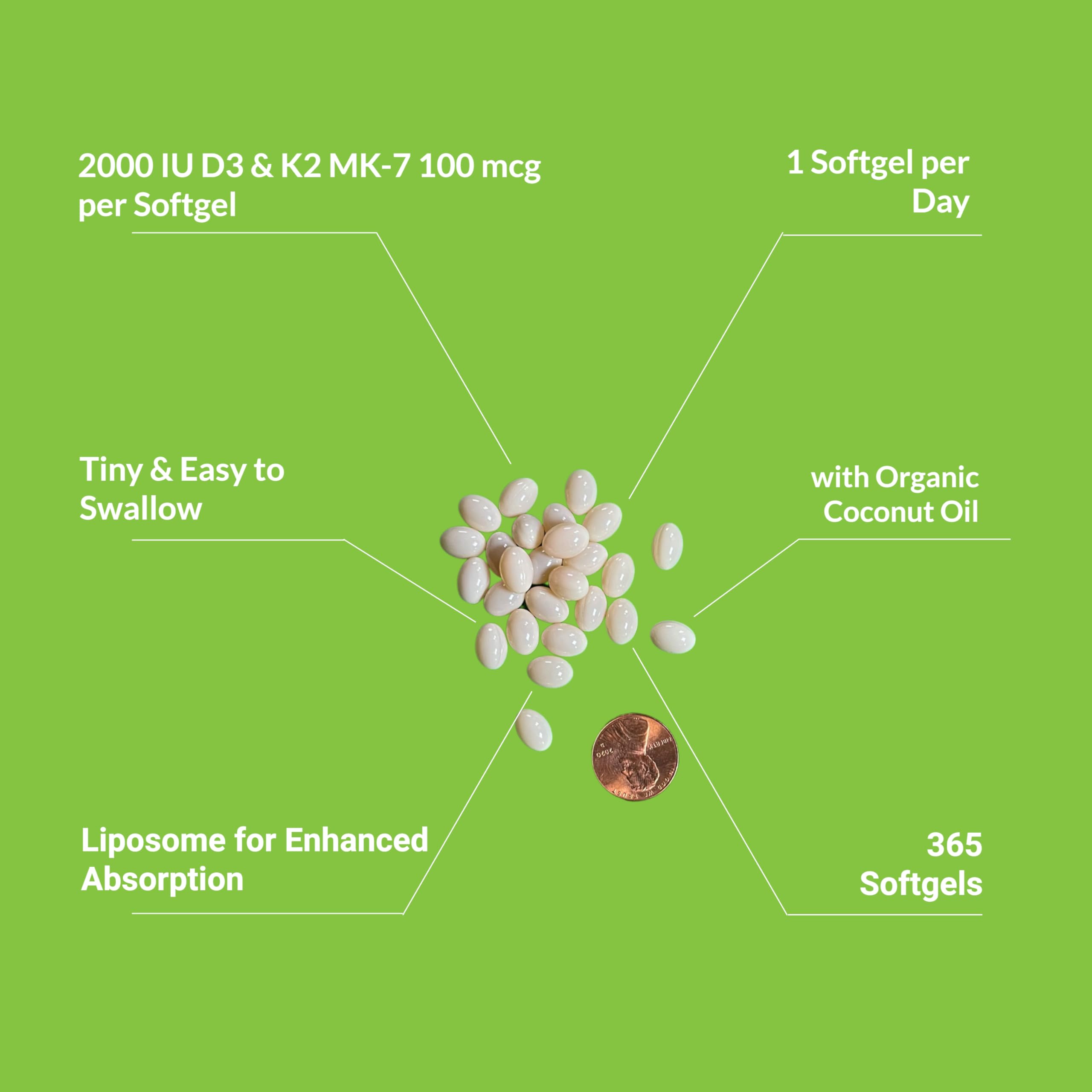 365 mini softgels designed for easy swallowing