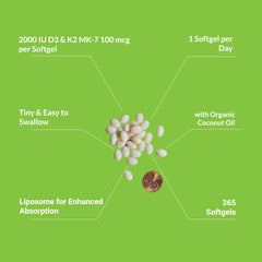 365 mini softgels designed for easy swallowing