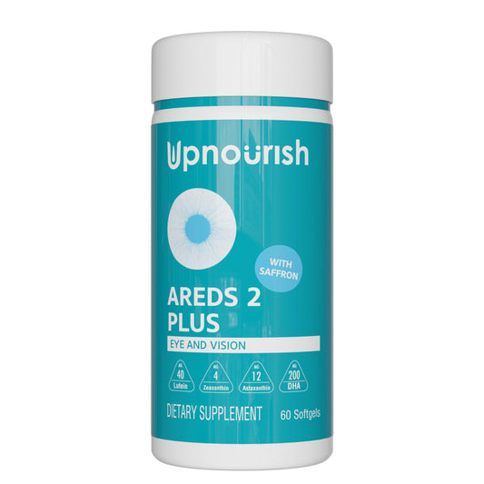 Front view of UpNourish AREDS2 bottle