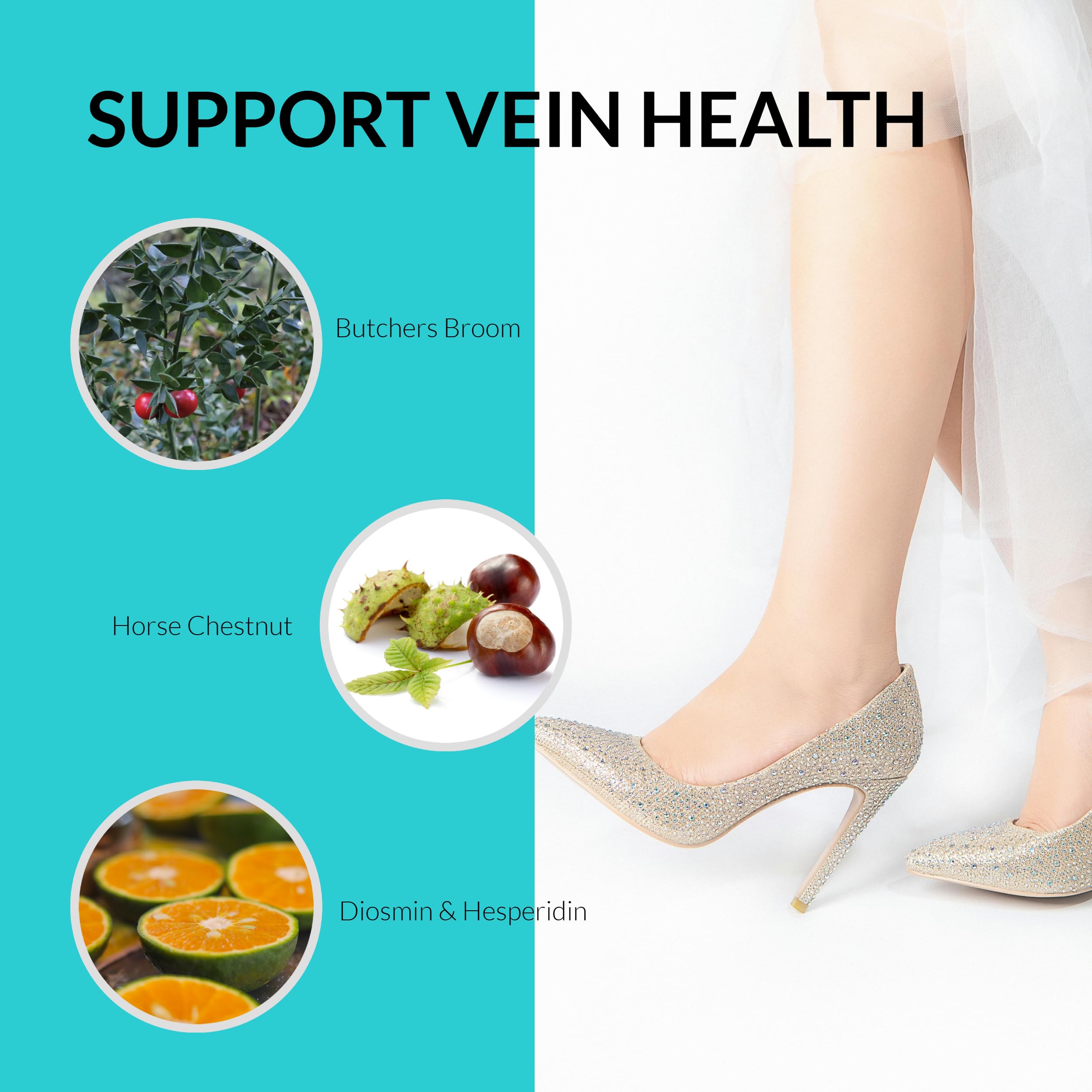 Diosmin and hesperidin methyl chalcone for circulation