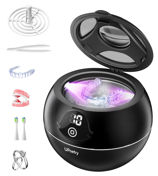 UPoetry Ultrasonic Retainer Cleaner in black exterior
