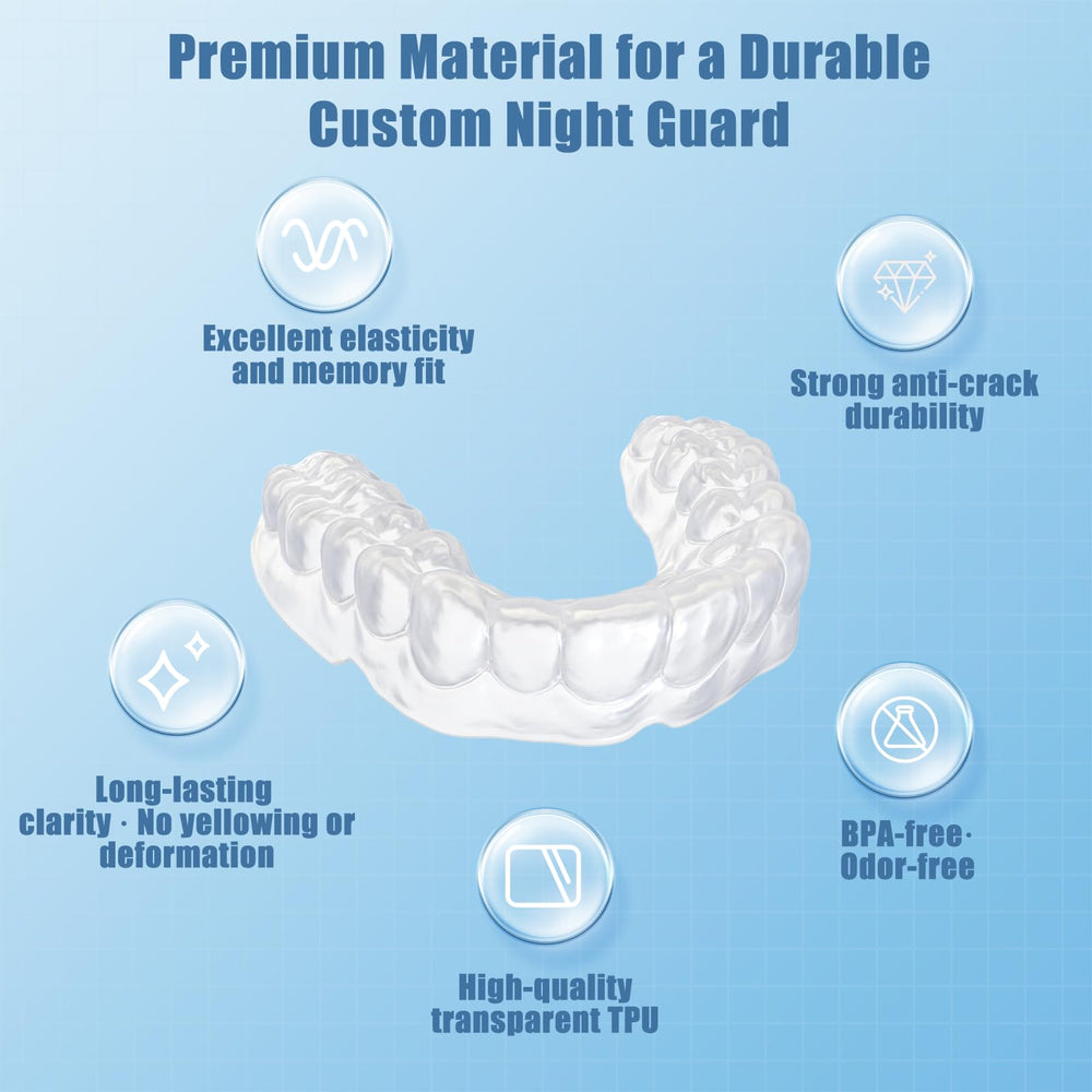 Bite guard options for upper or lower teeth