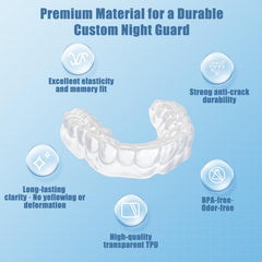 Bite guard options for upper or lower teeth