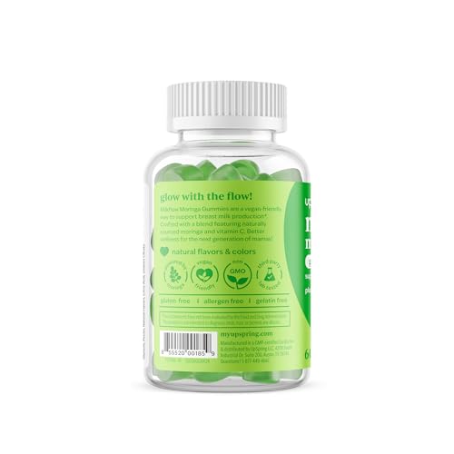 Close-up of Green Apple flavored Milkflow Moringa Gummies