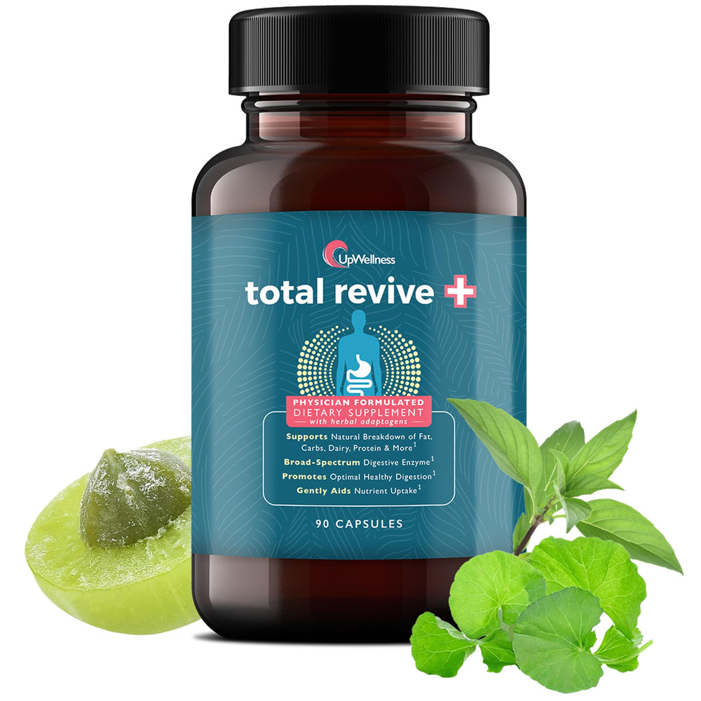 Product bottle of UpWellness Total Revive+ Digestive Enzymes