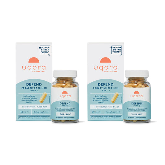 Front view of Uqora Defend 2-pack packaging