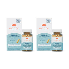 Front view of Uqora Defend 2-pack packaging