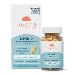 Uqora Defend urinary tract health supplement bottle