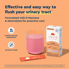 Uqora Flush d-mannose ingredient close-up highlighting its role in urinary balance.