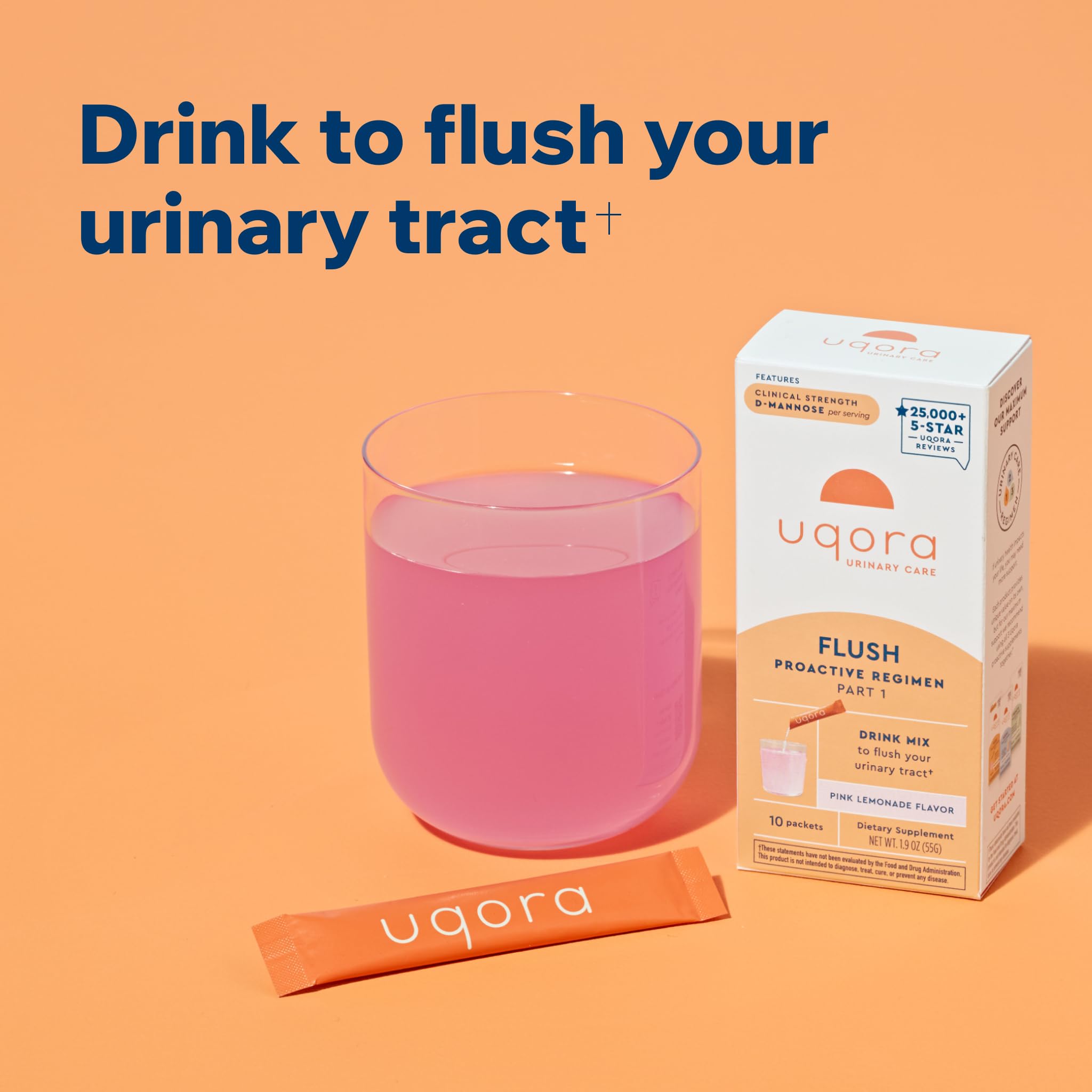 Gluten-free and vegan label on Uqora Flush package