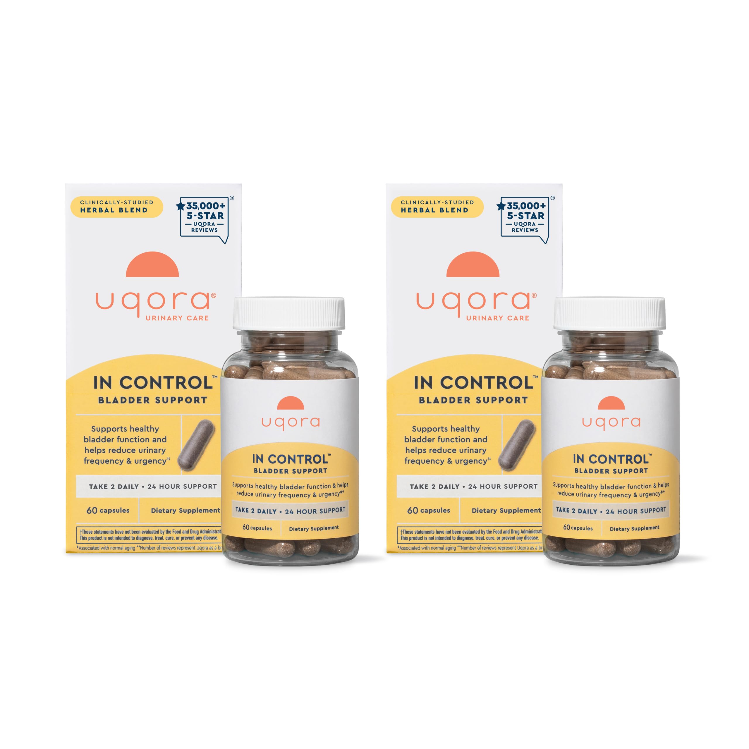 Uqora In Control Bladder Support bottle and packaging