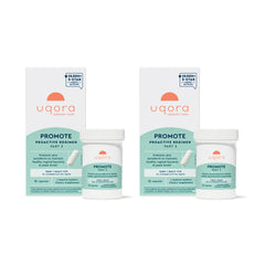 Uqora Promote bottle front shows gluten-free probiotic for vaginal health support.