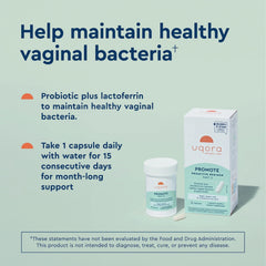 Uqora Promote ingredients list highlights Lactoferrin and key probiotics.