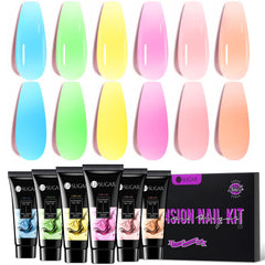 UR SUGAR Neon Extension Gel Box for at-home nail extensions with vibrant color.