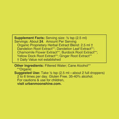 Herbal blend featuring ginger, dandelion root and chamomile