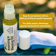 Close-up of roll-on applicator with oil blend