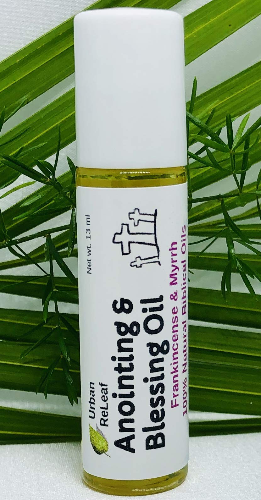 Bottle and product labeling of Urban ReLeaf Anointing Oil