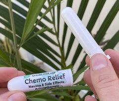 Urban ReLeaf Chemo Relief inhaler in pocket, ideal for quick use.