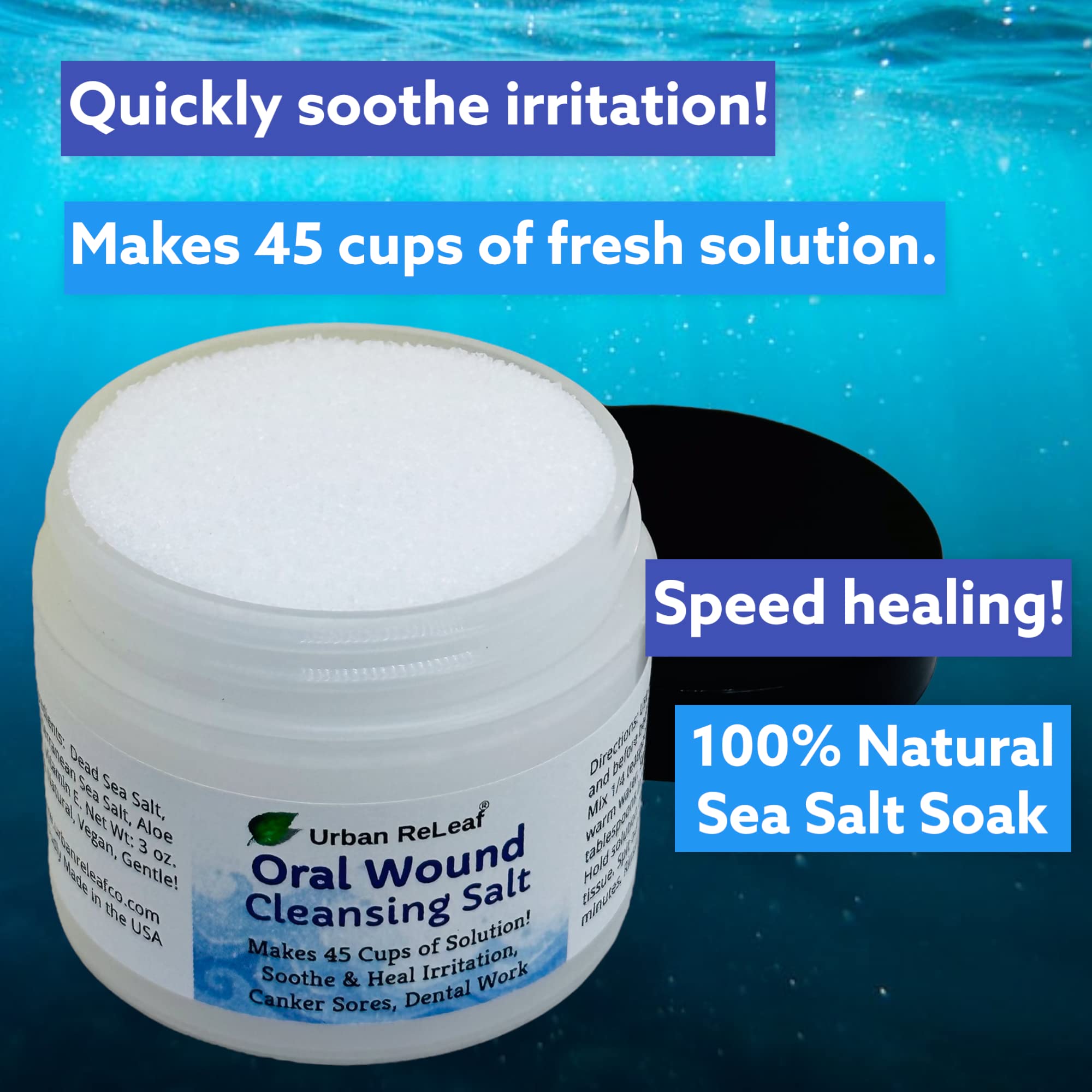 3 oz container of Urban ReLeaf Salt