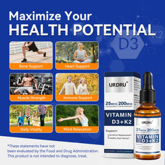 URDRU D3 K2 liquid drops ingredient list