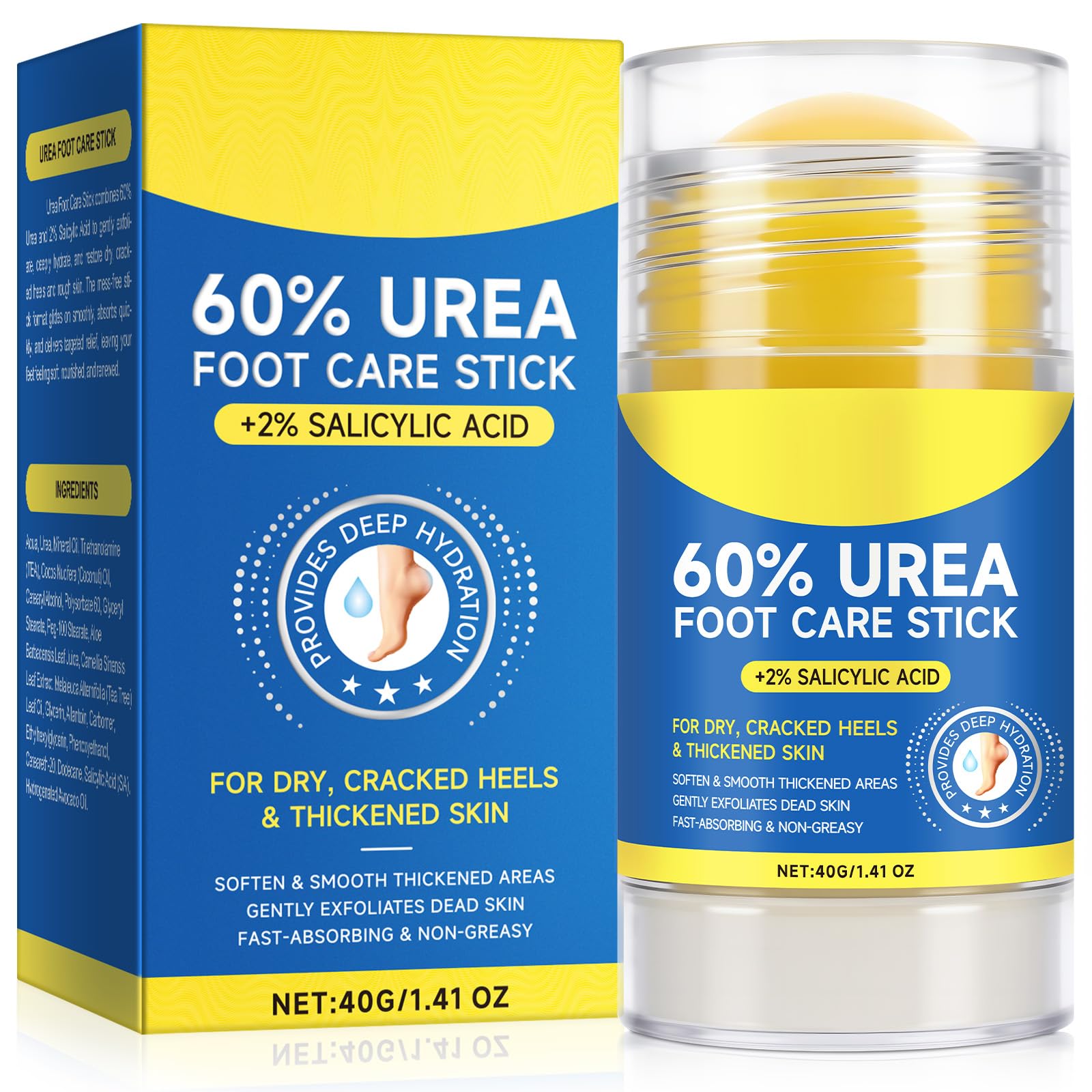 Urea Foot Cream 60% heel smoothing on cracked skin.