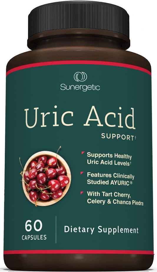 Sunergetic Uric Acid Support bottle label