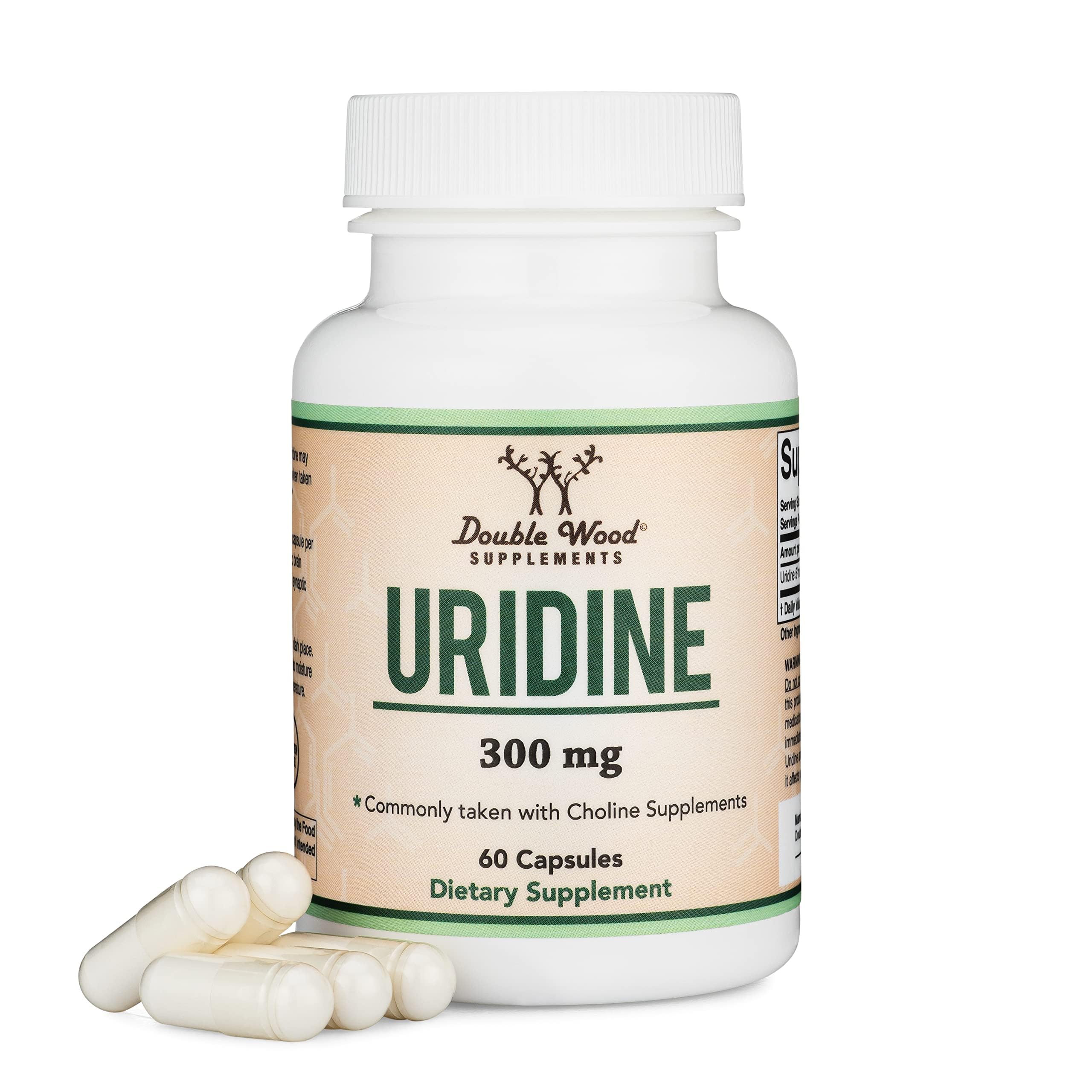 Uridine Monophosphate supplement bottle and label