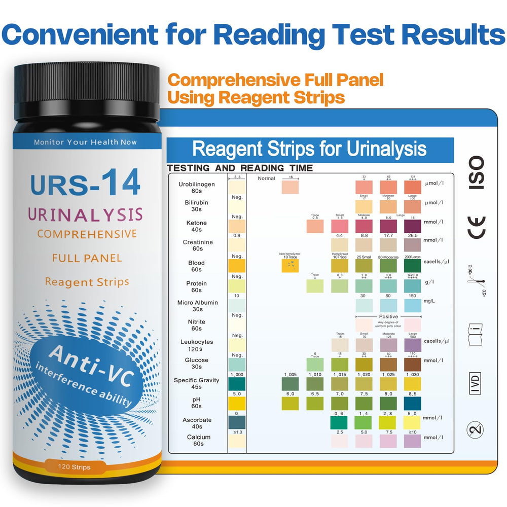 14-Panels Urinalysis Test Strips | 120 | UK | British Vita – British ...
