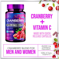 Urinary tract health support with cranberry pills