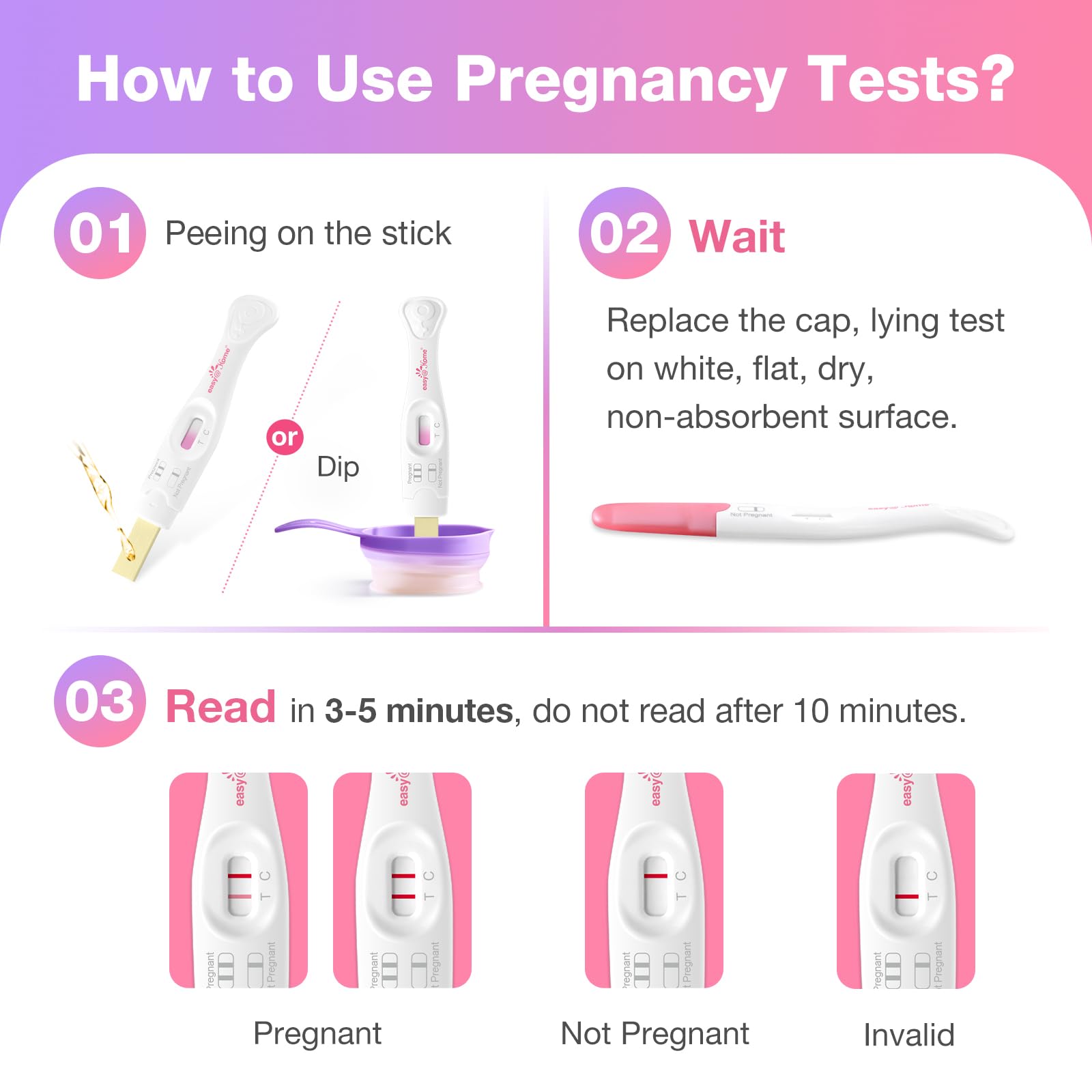 How to dip the test strip into urine