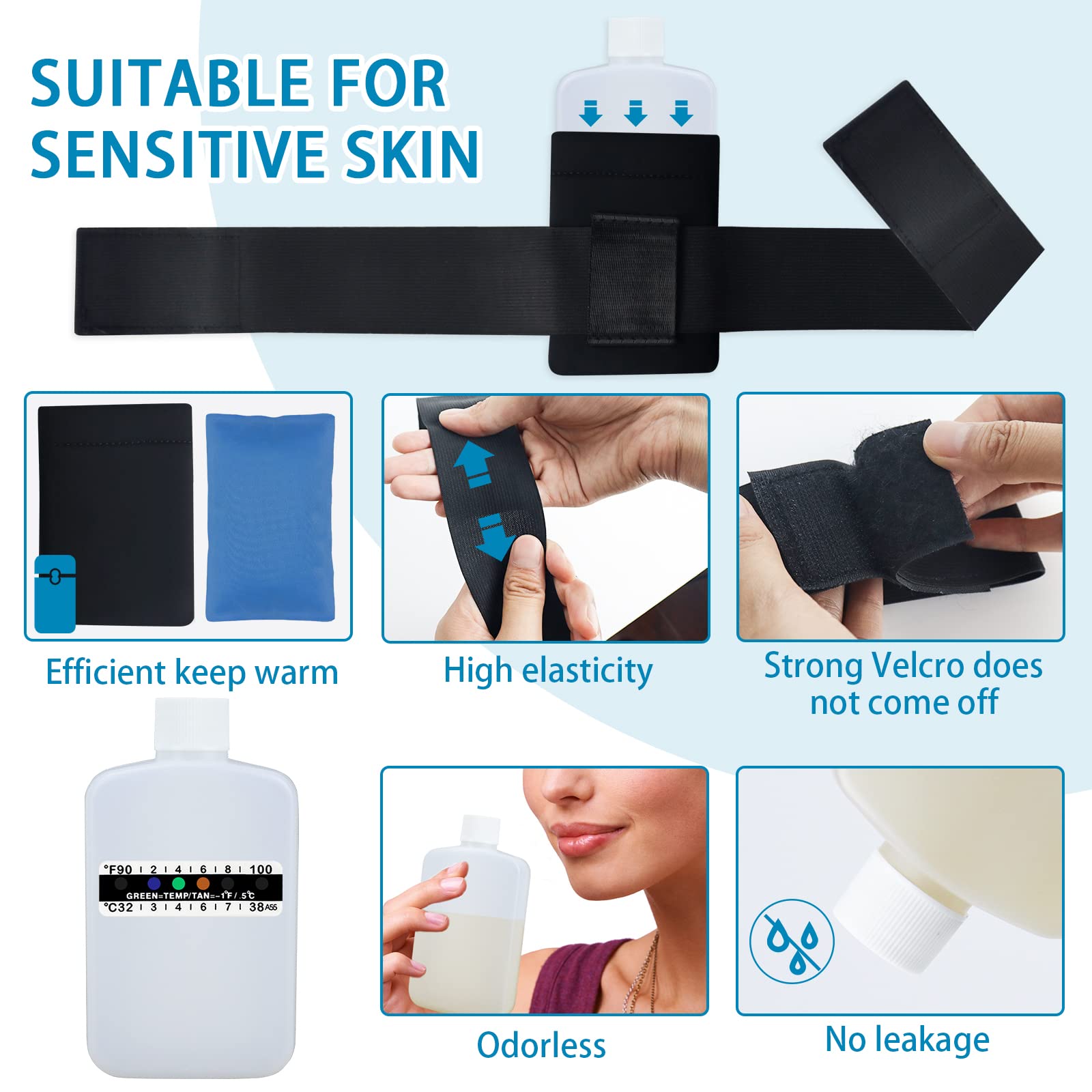 Thermal preservation gel bag with temperature strips