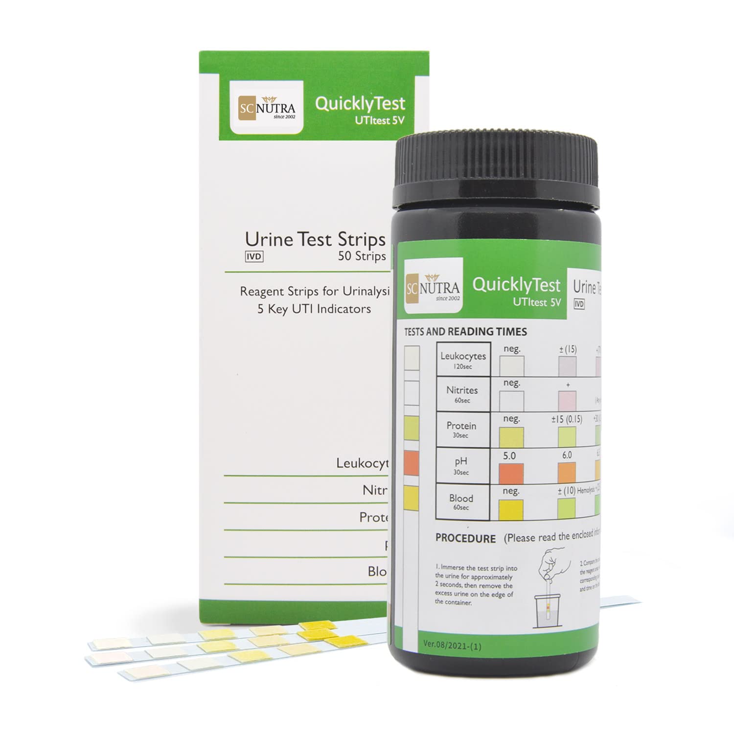 Packaging for urine test strips