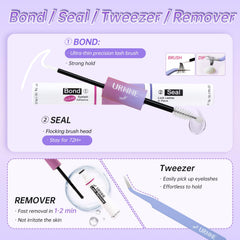 URNNE lash remover provides safe, gentle removal with minimal irritation.