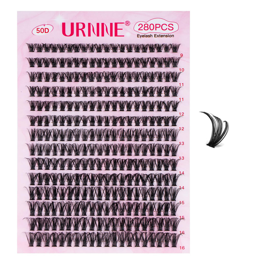 URNNE soft-pbt-lashes-closeup highlights lightweight, fluffy feel for comfortable wear.