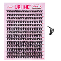 URNNE soft-pbt-lashes-closeup highlights lightweight, fluffy feel for comfortable wear.