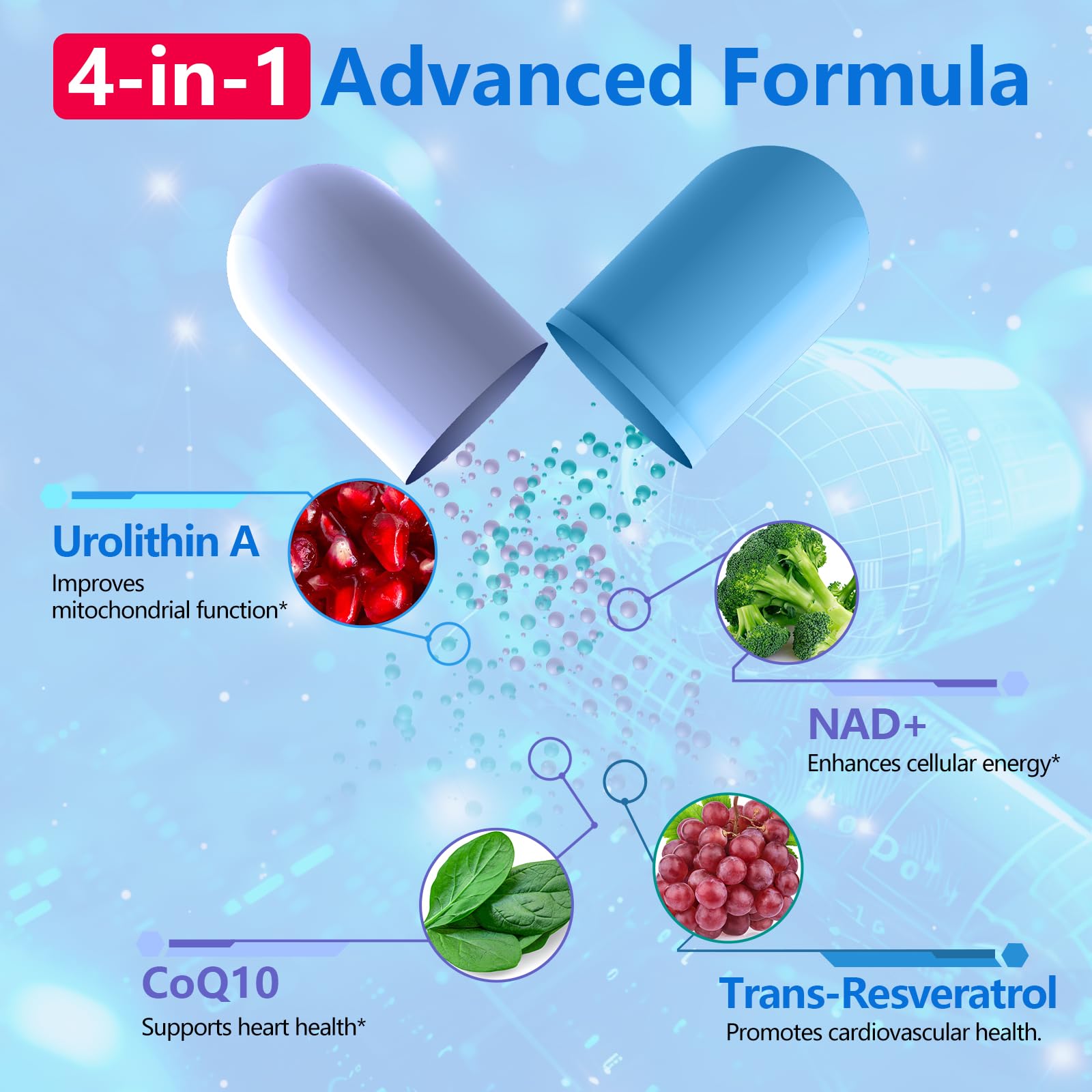 Visual emphasizing improved ingredient absorption