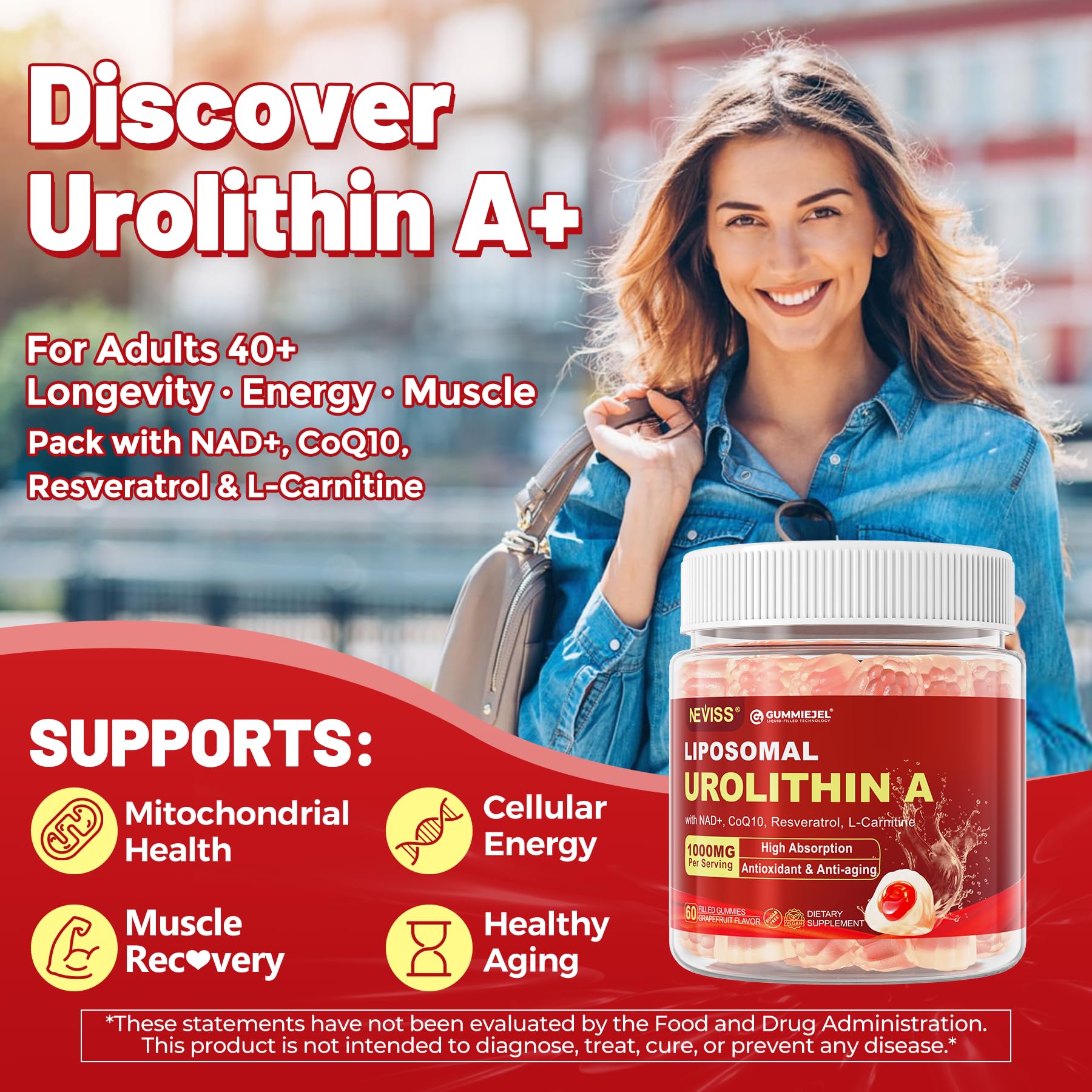 Gummies ingredient and dosage information on label