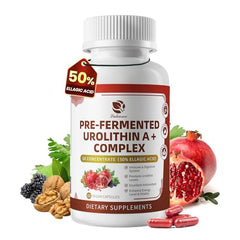 Triple-Strength Urolithin A+ Complex bottle on white background