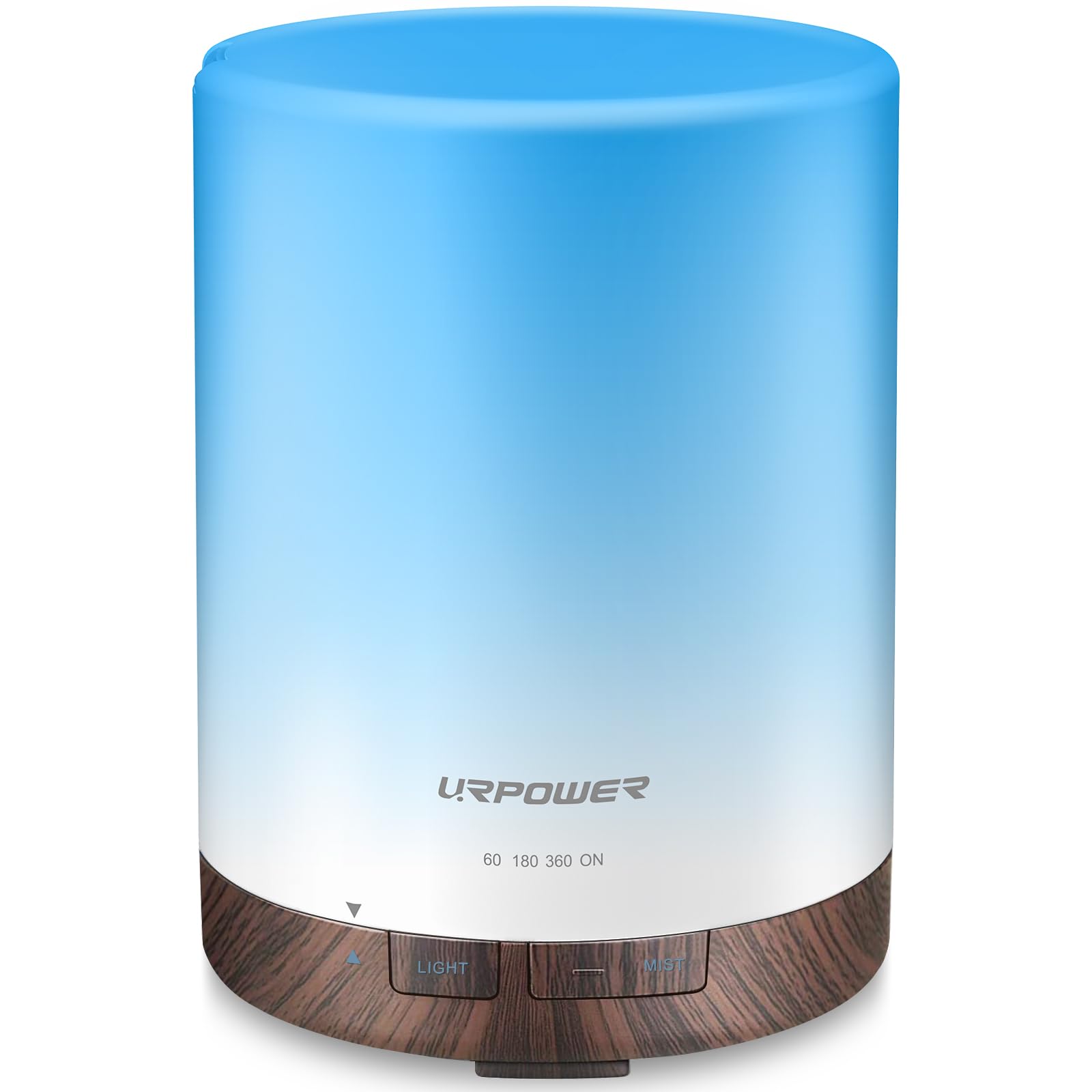 URPOWER 300ml essential oil diffuser with wood grain base