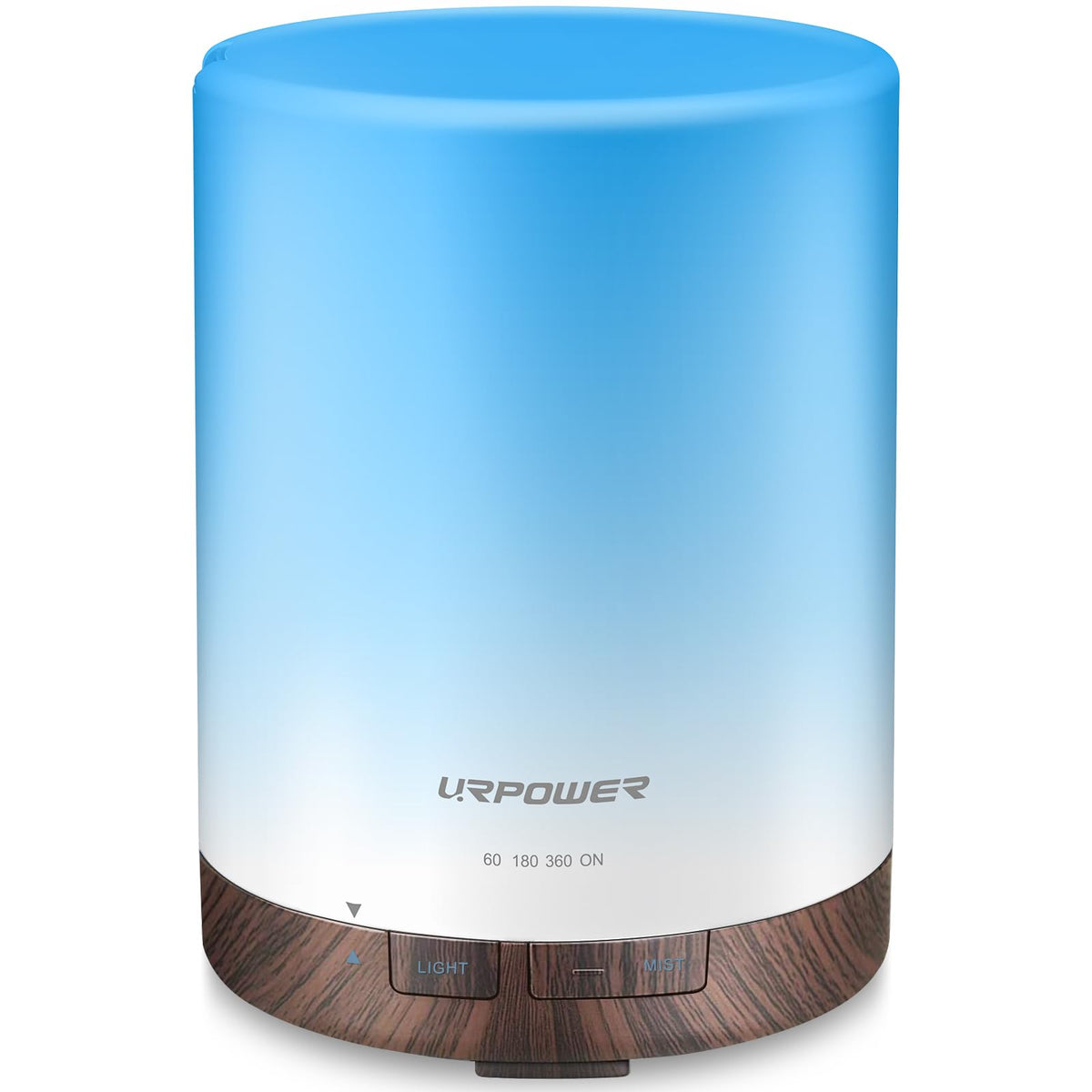 URPOWER 300ml essential oil diffuser with wood grain base