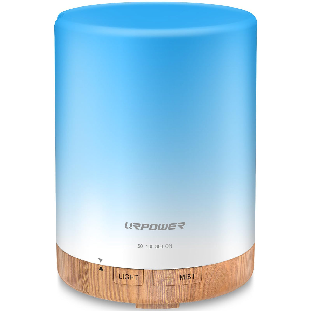 URPOWER 300ml essential oil diffuser with wood grain base