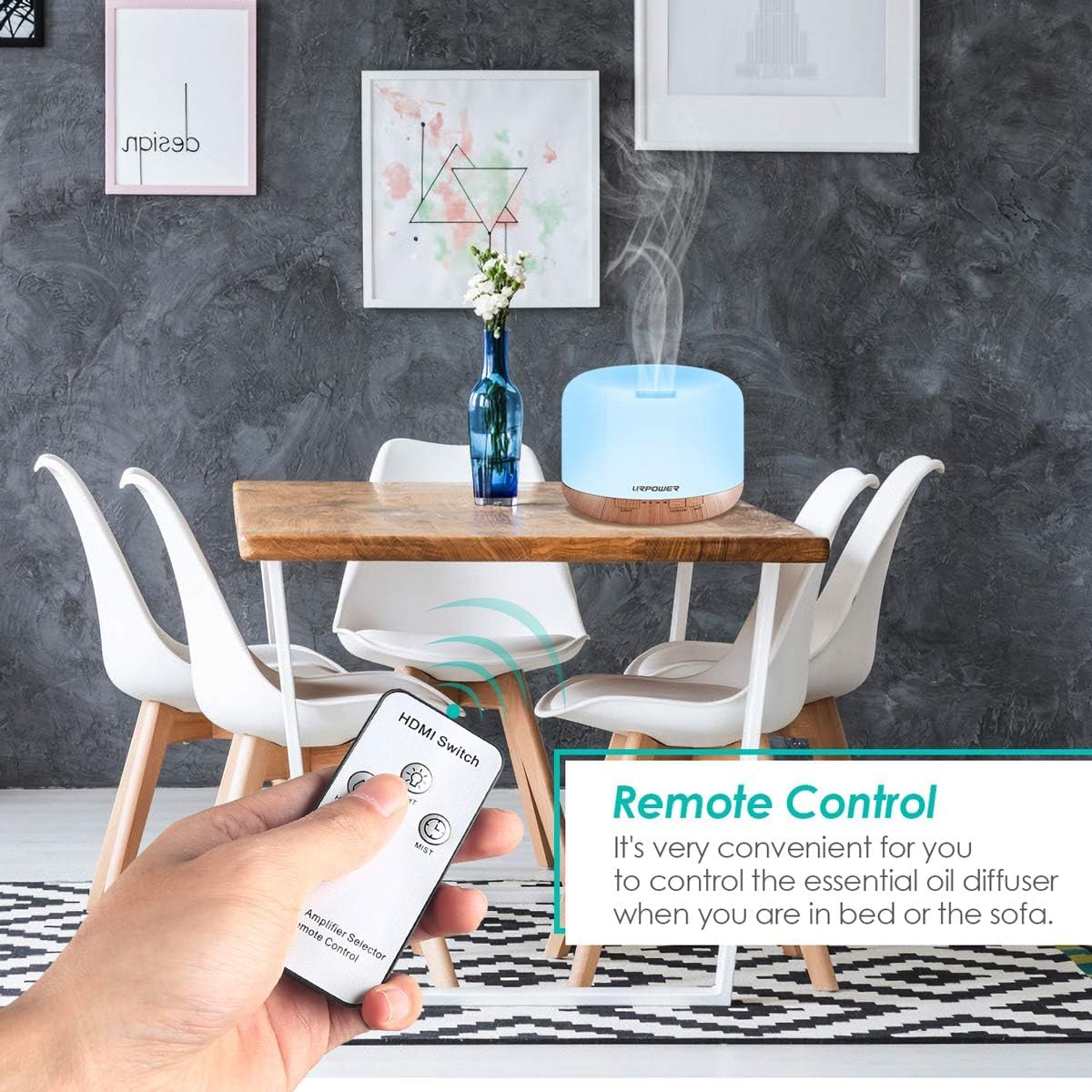 URPOWER diffuser with 7-color LED lights