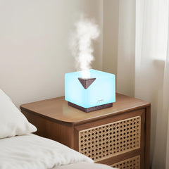 URPOWER diffuser front angle with woodgrain housing