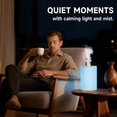 Compact 100ml capacity diffuser for desk or nightstand