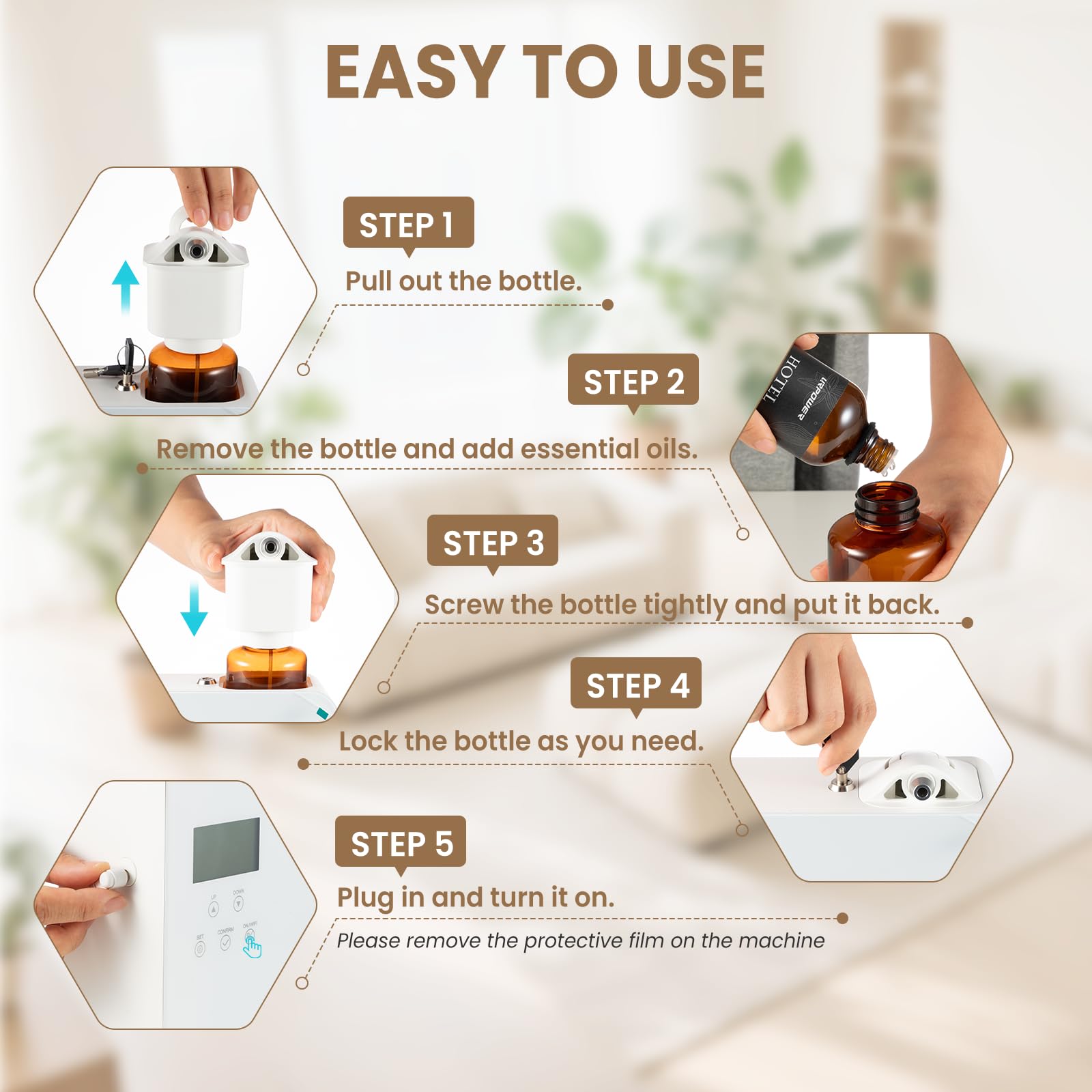 URPOWER app control interface and diffuser
