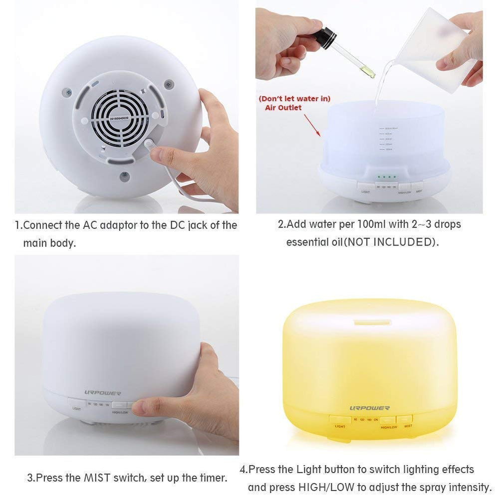 Elegant URPOWER 500ml diffuser in home decor