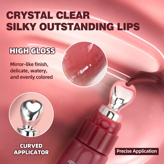 URQT Brightening Lip Serum with Cooling Metal Applicator for refreshing glide