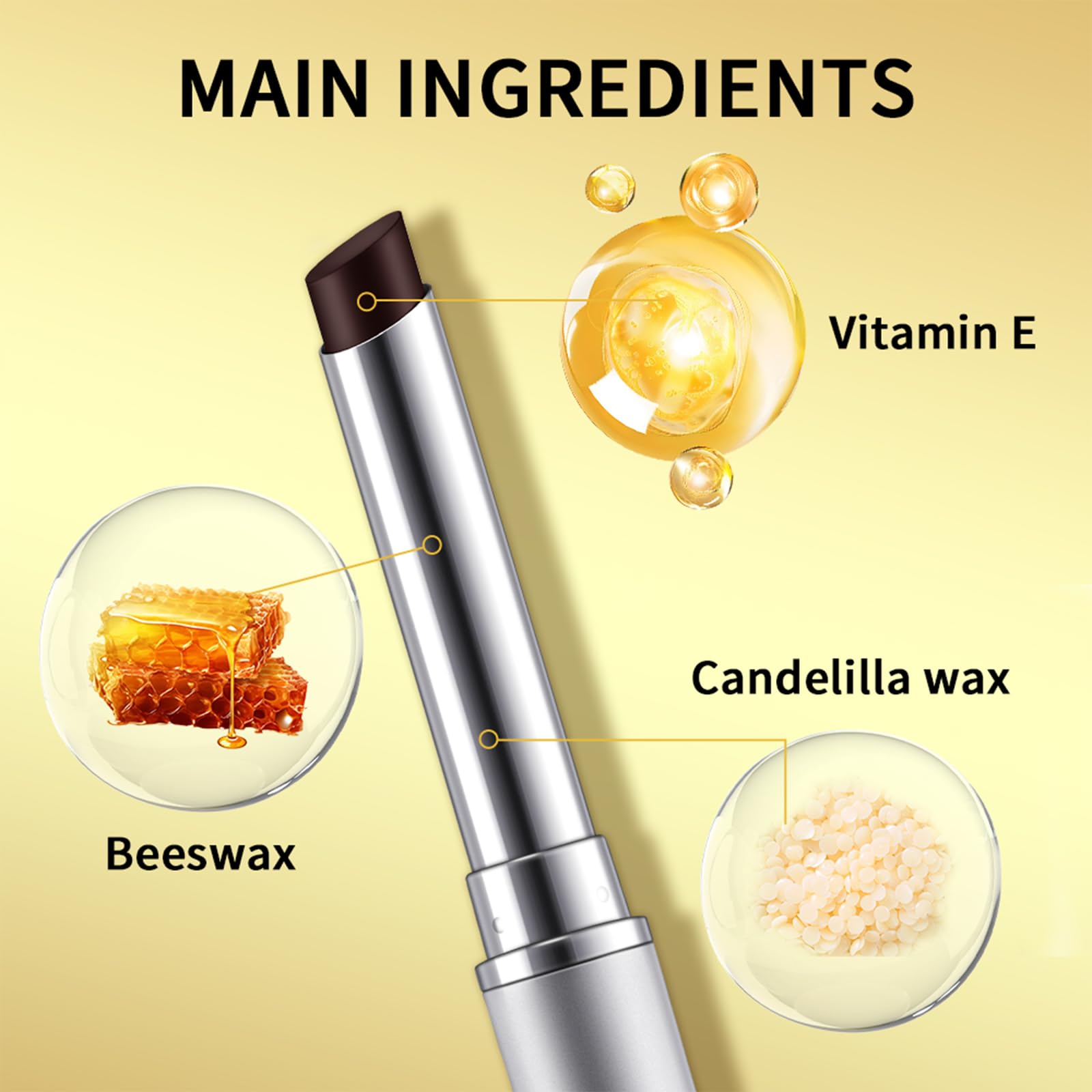 URQT honey balm on lips with dewy glossy finish
