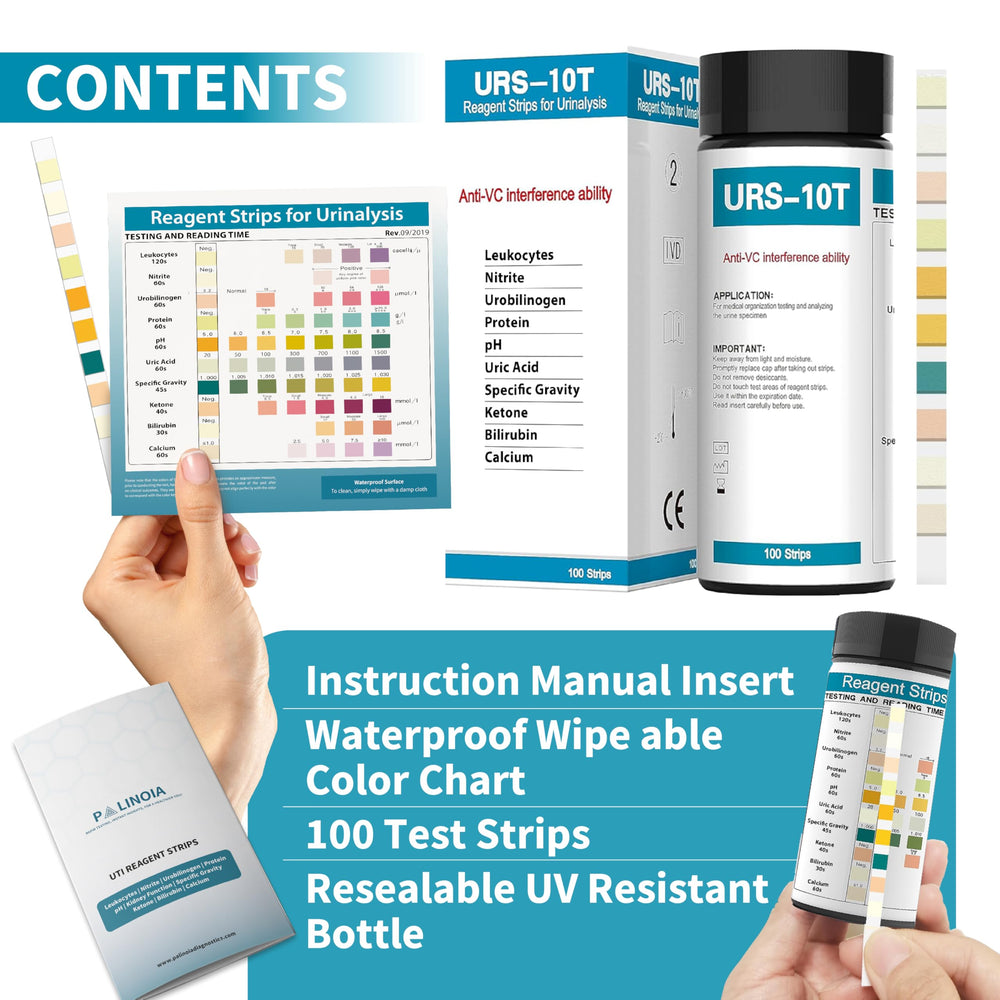 Packaging of URS 10-in-1 urine test strips