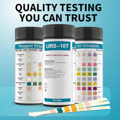 Urine sample testing with URS 10-in-1 strips